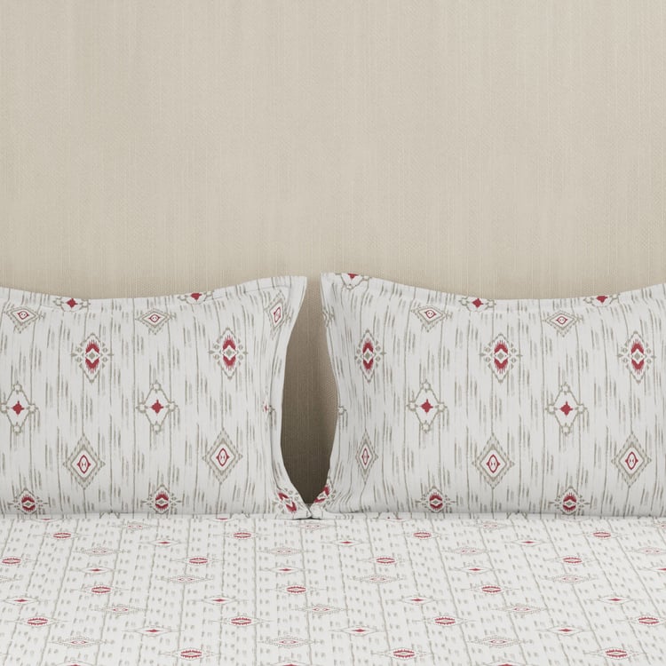 MASPAR Hermosa Eclectic Garden Cotton Printed 3Pcs Super King Bedsheet Set