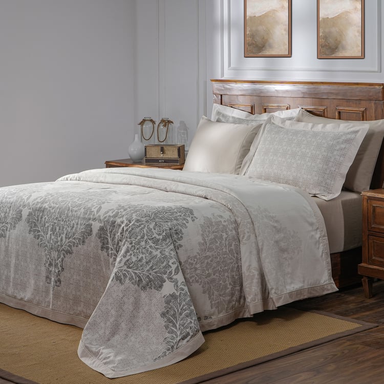 MASPAR Vintage Acanthus Serenity Cotton Printed 3Pcs King Duvet Cover Set