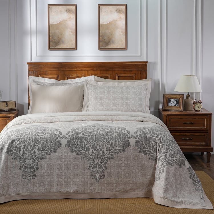 MASPAR Vintage Acanthus Serenity Cotton Printed 3Pcs King Duvet Cover Set