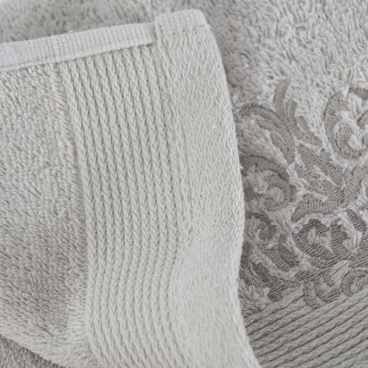 MASPAR Vintage Acanthus Serenity Cotton Embroidered Bath Towel - 140x70cm
