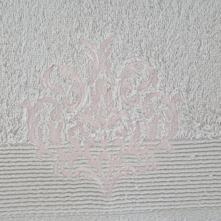 MASPAR Vintage Acanthus Serenity Cotton Embroidered Bath Towel - 140x70cm