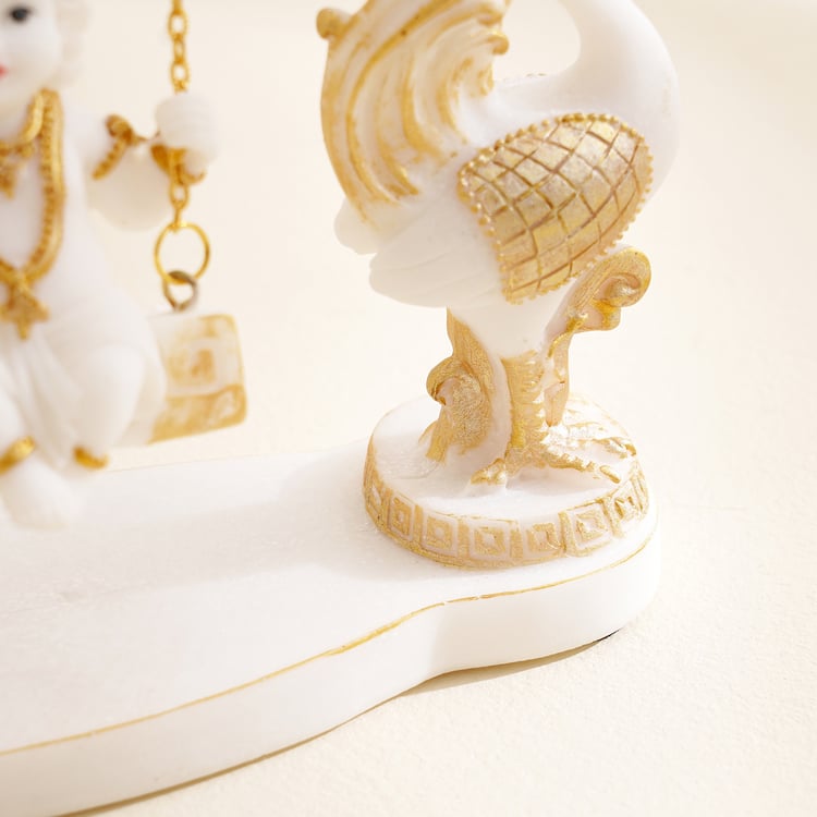 Dhayana Polyresin Krishna on Swing Figurine