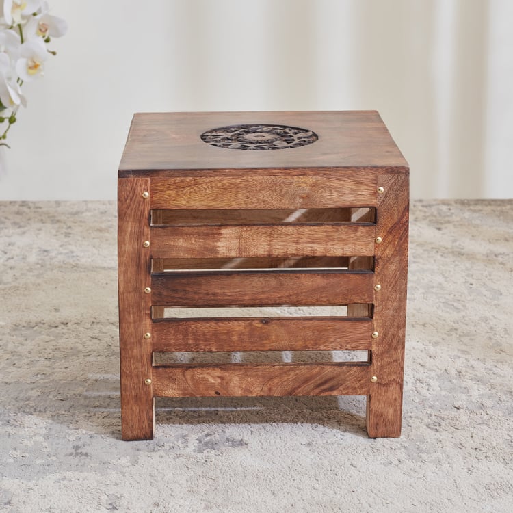 Glory NXT Mango Wood Stool - Brown