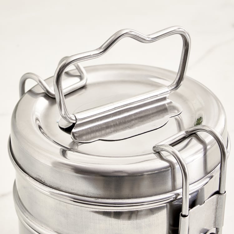 Corsica Aresco Stainless Steel 2-Tier Tiffin Box with Clip