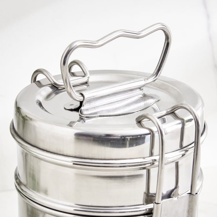 Corsica Aresco Stainless Steel 3-Tier Tiffin Box with Clip