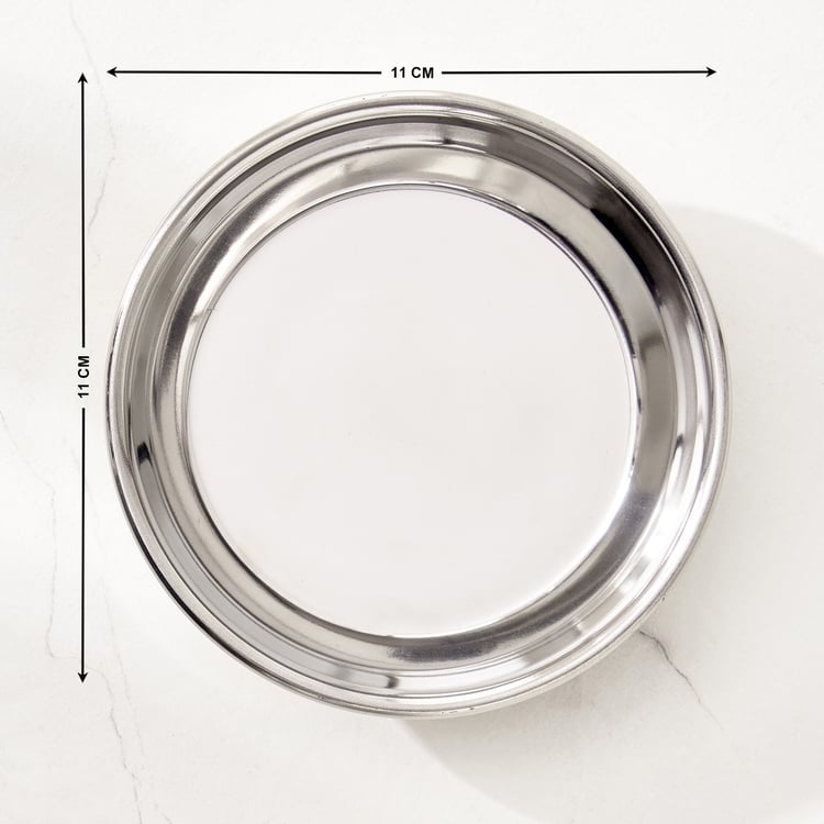 Corsica Aresco Stainless Steel Serving Plate - 11cm