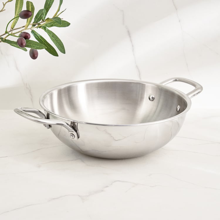 Corsica Aresco Triply Stainless Steel Kadhai - 2.7L