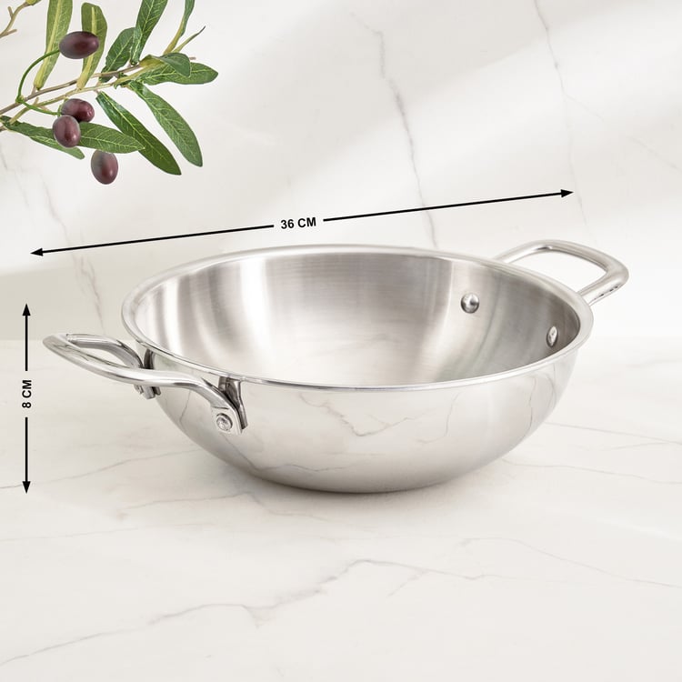 Corsica Aresco Triply Stainless Steel Kadhai - 2.7L