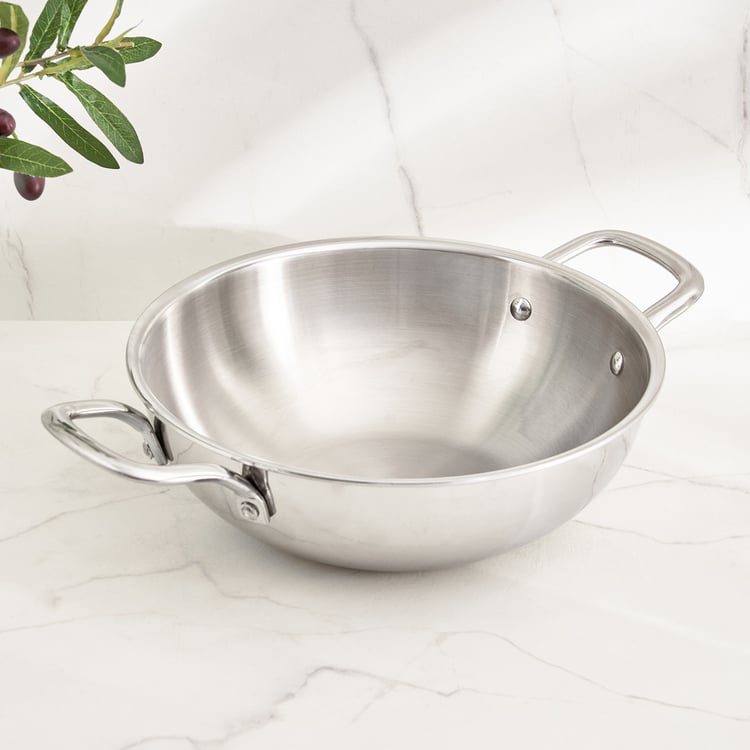 Corsica Aresco Triply Stainless Steel Kadhai - 2.7L