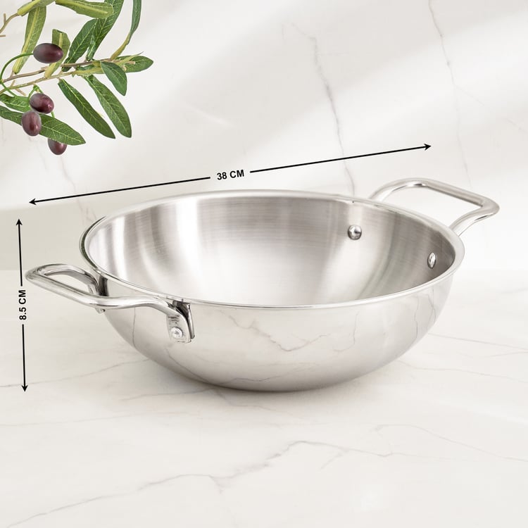 Corsica Aresco Triply Stainless Steel Kadhai - 3.4L