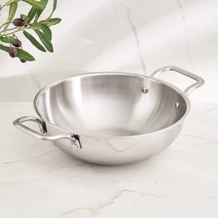 Corsica Aresco Triply Stainless Steel Kadhai - 3.4L