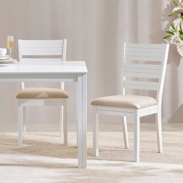 Montoya 6-Seater Dining Set with Chairs and Bench - White