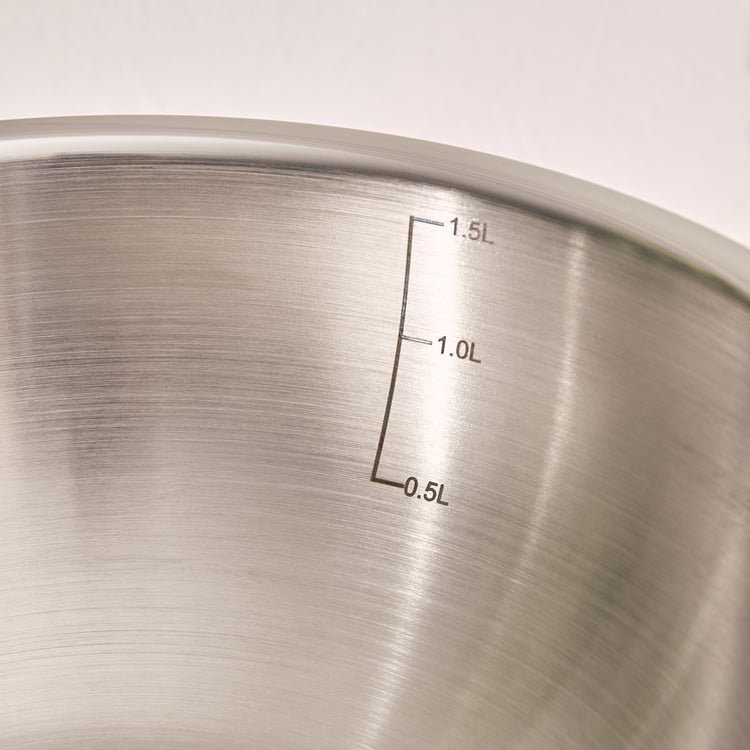 Valeria Carin Triply Stainless Steel Induction Kadhai with Lid - 1.6L