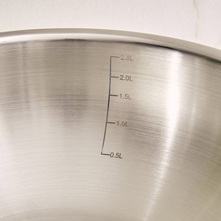 Valeria Carin Triply Stainless Steel Induction Kadhai with Lid - 2.5L