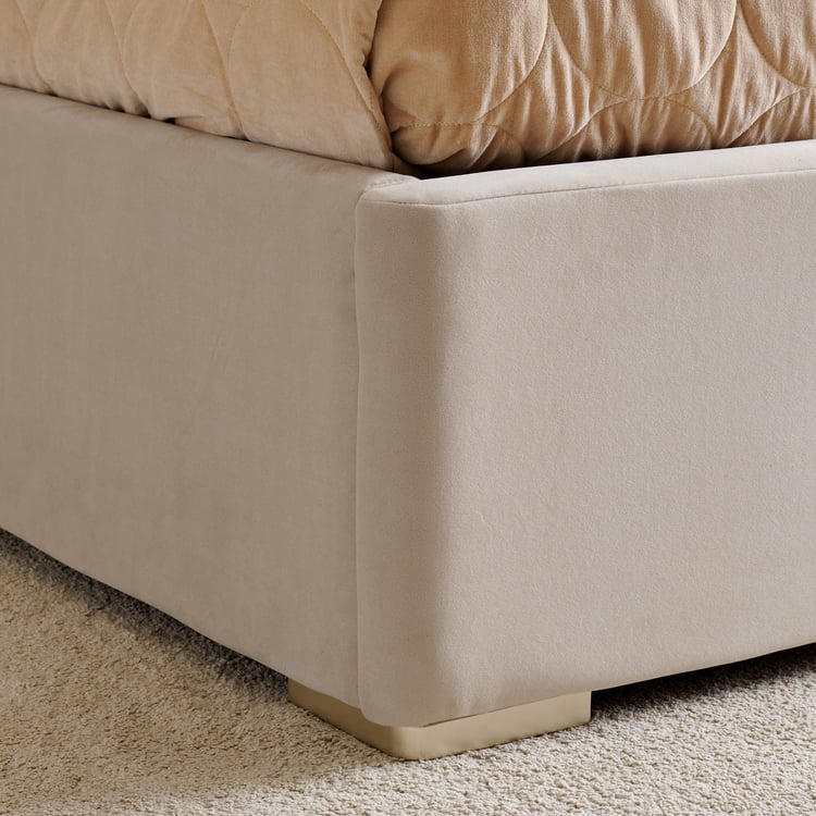 Homeshores King Bed with Hydraulic Storage - Greige