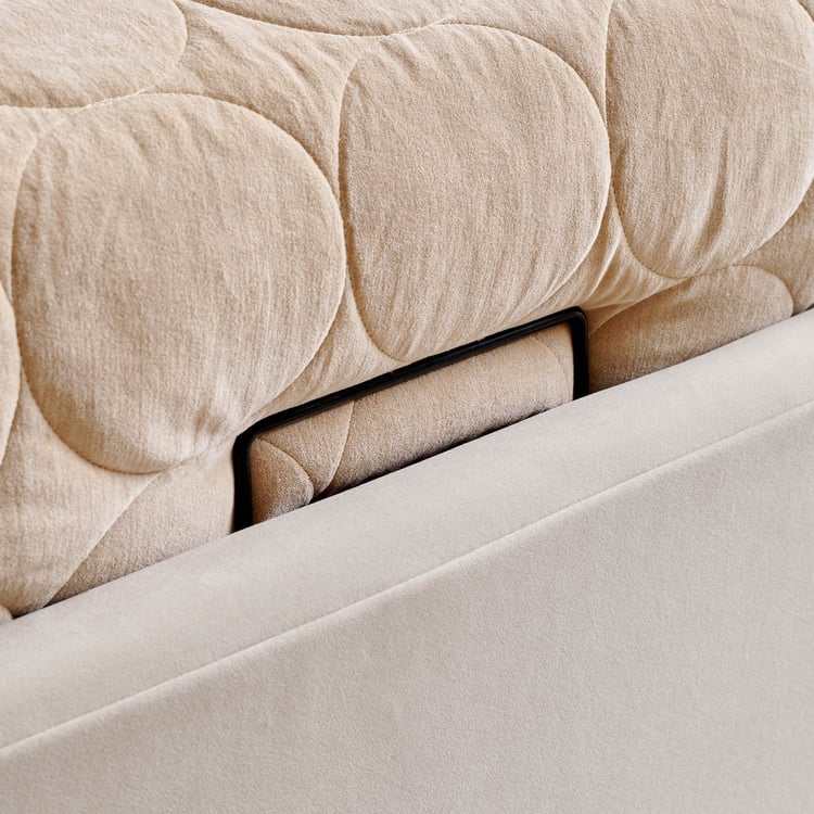 Homeshores King Bed with Hydraulic Storage - Greige