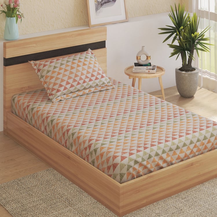 Spinel Acorn Printed 2Pcs Single Bedsheet Set