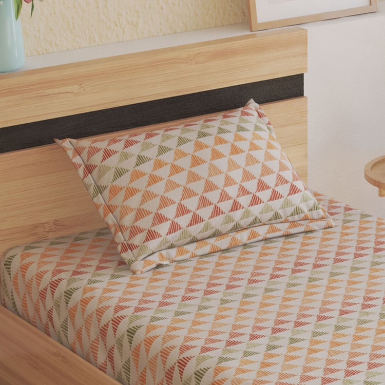 Spinel Acorn Printed 2Pcs Single Bedsheet Set