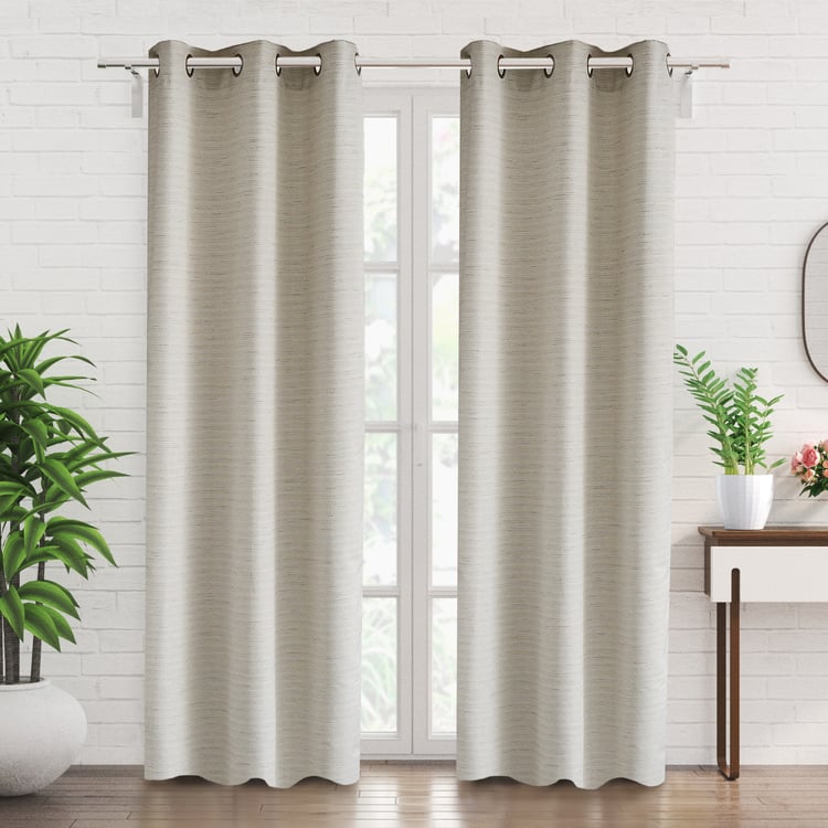 Drift Set of 2 Jacquard Blackout Door Curtains - 7ft