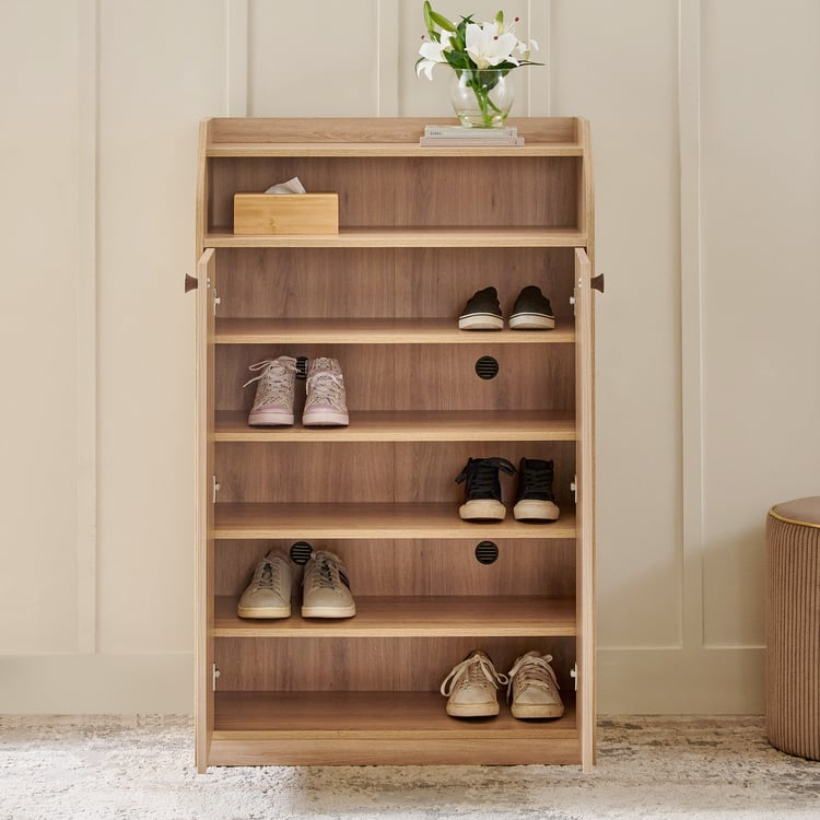 Lexus 15 Pairs Shoe Cabinet - Brown