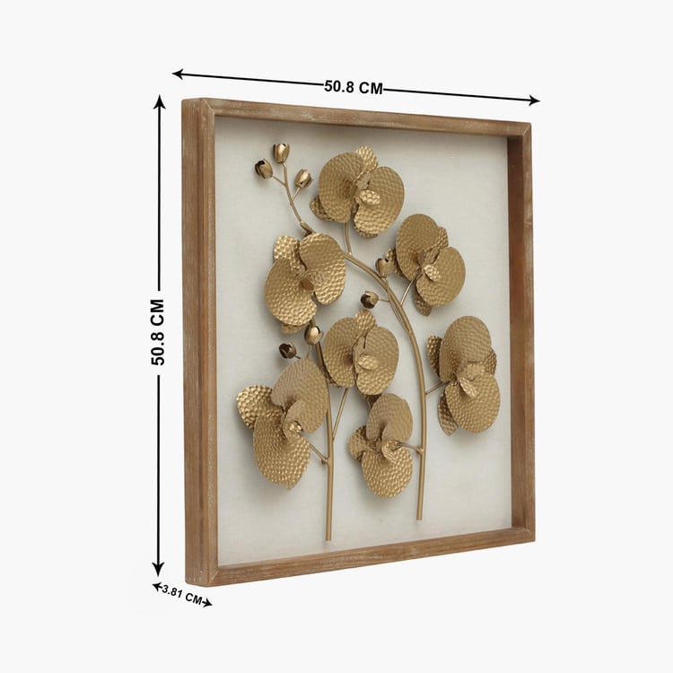 VEDAS Metal Poppy Flower Wall Accent