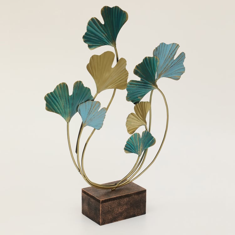 VEDAS Saachi Metal Ginkgo Leaf Table Accent
