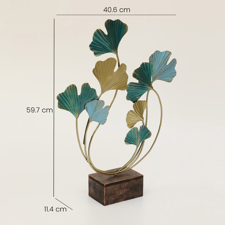 VEDAS Saachi Metal Ginkgo Leaf Table Accent