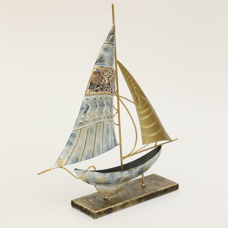 VEDAS Blair Metal Sail Boat Table Accent
