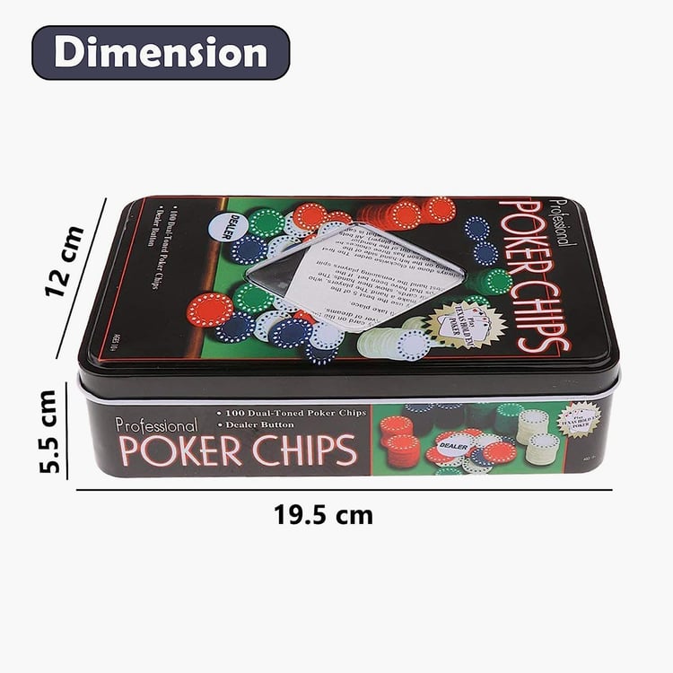 EK DO DHAI Set of 100 Poker Chips