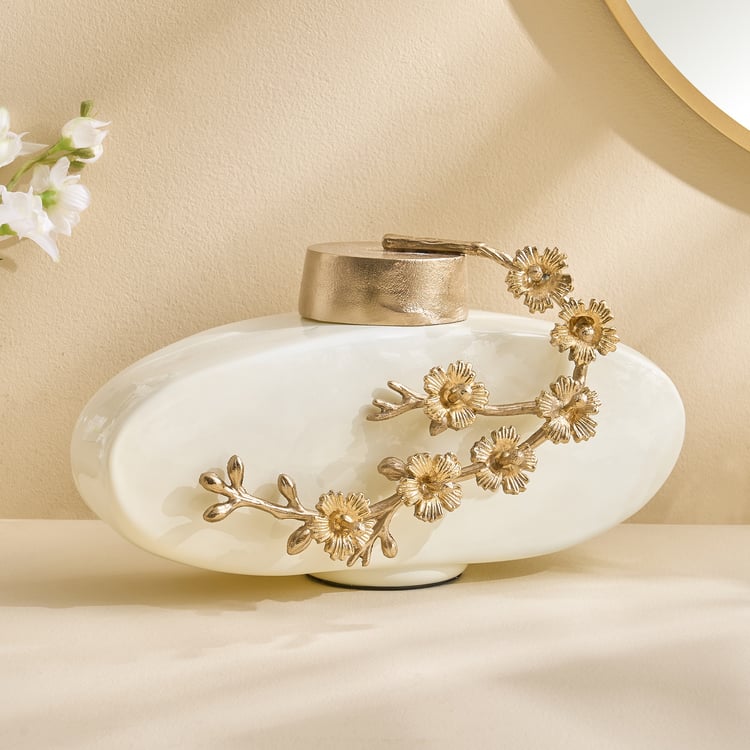 Splendid Senorita Shizuku Glass Floral Decorative Canister