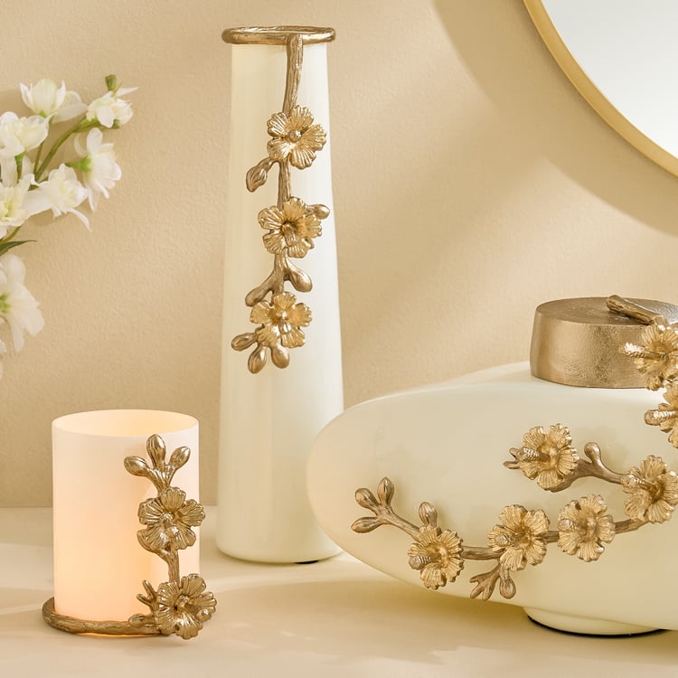 Splendid Senorita Shizuku Glass Floral Decorative Canister
