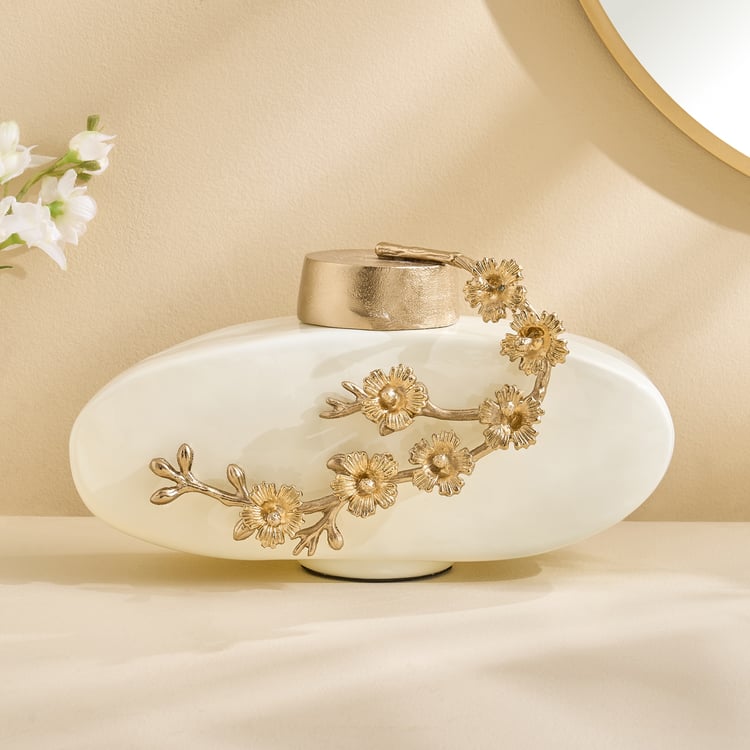 Splendid Senorita Shizuku Glass Floral Decorative Canister