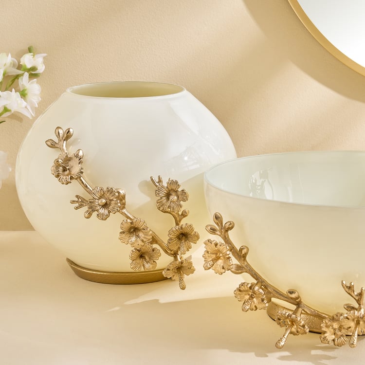 Splendid Senorita Shizuku Glass Floral Decorative Bowl