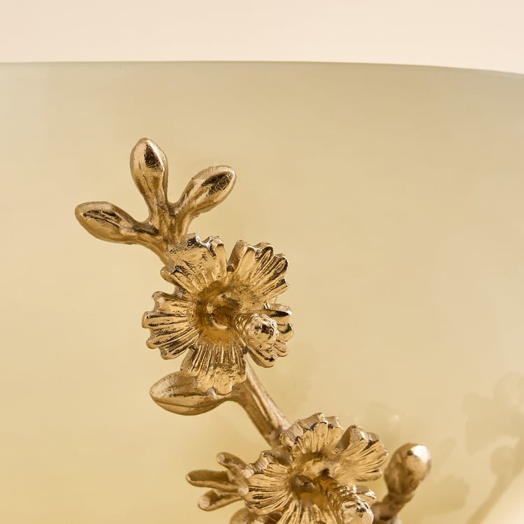 Splendid Senorita Shizuku Glass Floral Decorative Bowl
