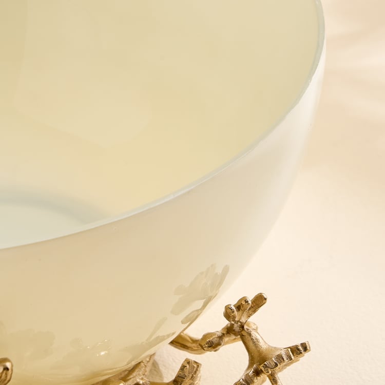 Splendid Senorita Shizuku Glass Floral Decorative Bowl