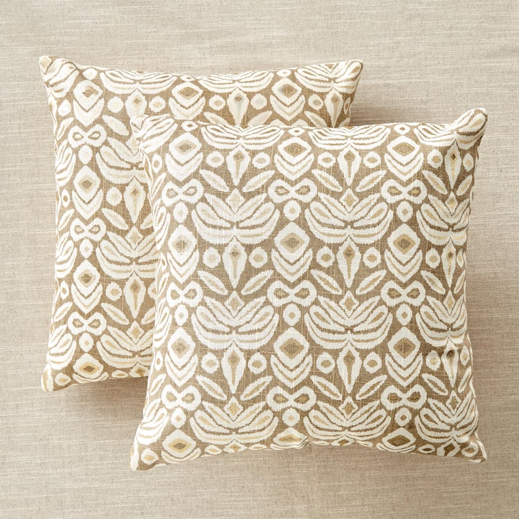 Celestial Set of 2 Foil Printed Cushion Covers - 40x40cm