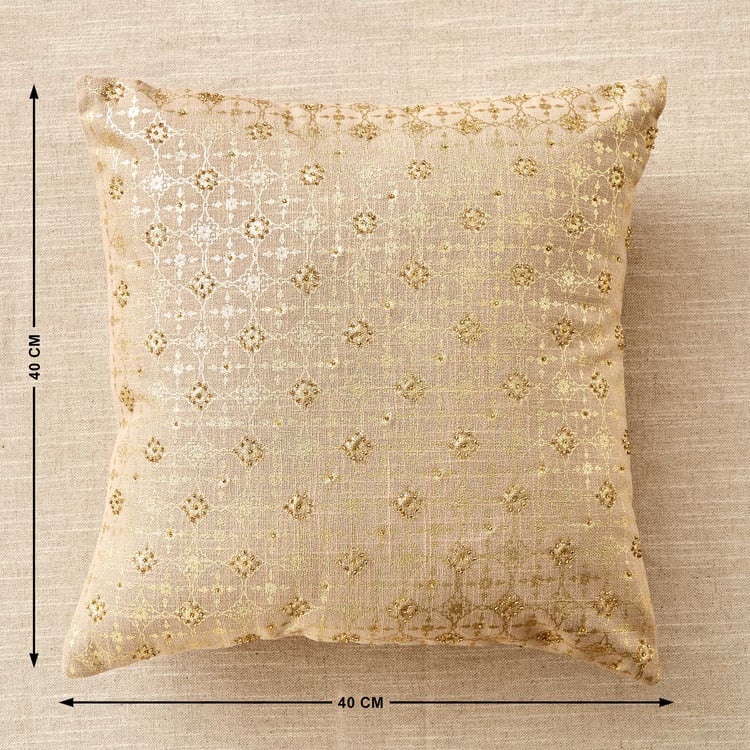 Celestial Set of 2 Foil Printed Cushion Covers - 40x40cm