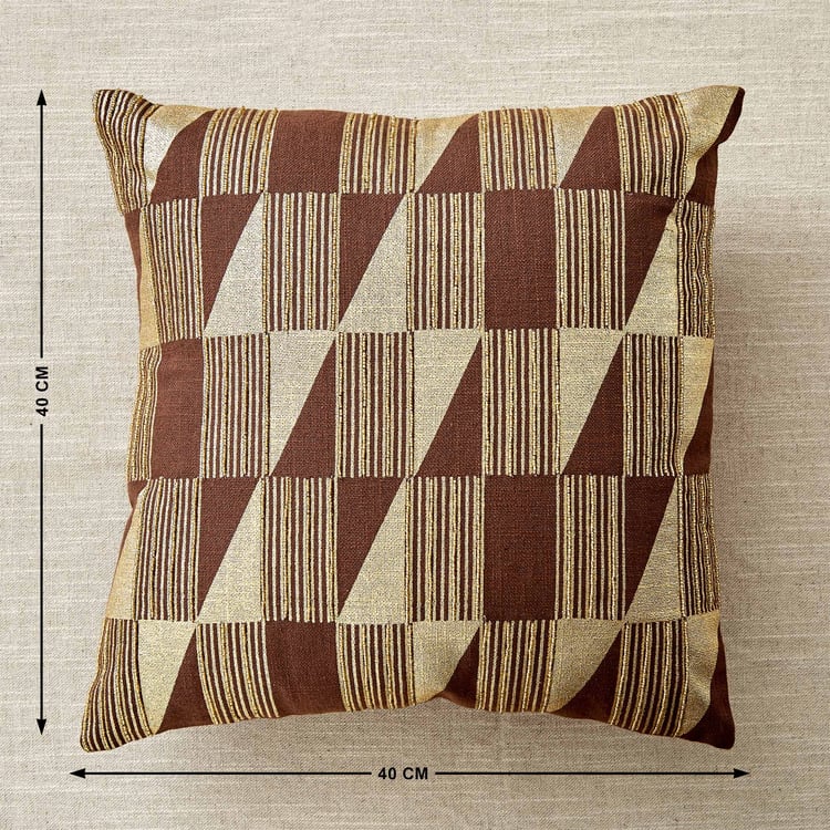 Celestial Set of 2 Foil Printed Cushion Covers - 40x40cm