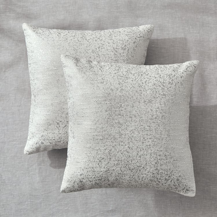 Celestial Set of 2 Foil Print Cushion Covers - 40x40cm
