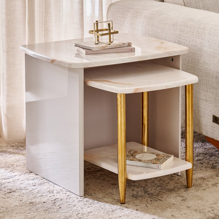 Vegas Nest of 2 Tables - Grey