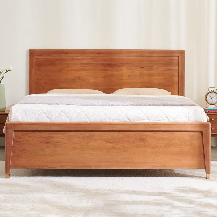 Amanda Jade Acacia Wood King Bed - Brown