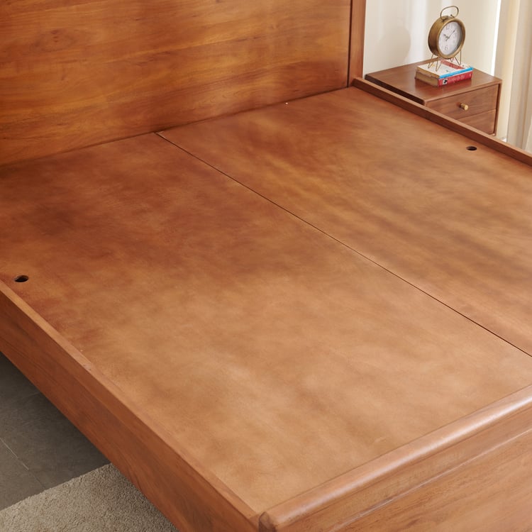 Amanda Jade Acacia Wood King Bed - Brown