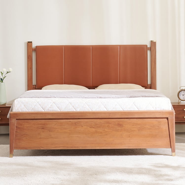 Amanda Opal Acacia Wood King Bed - Brown