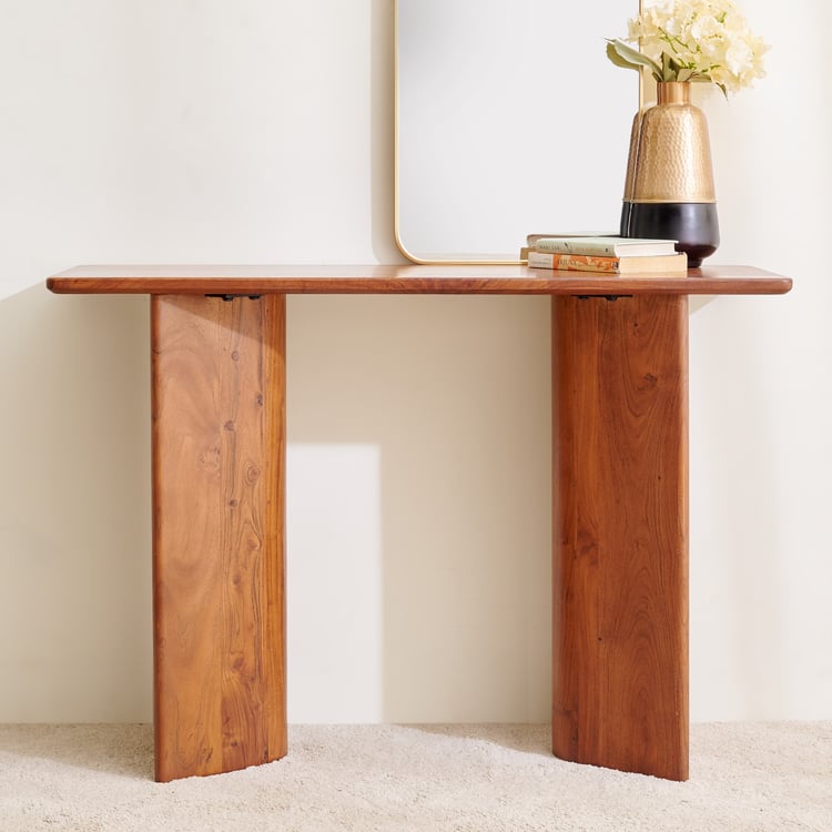 Amanda Solid Wood Console Table - Brown