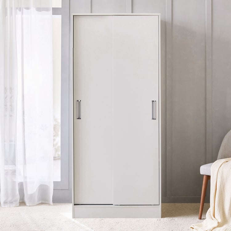 Helios Alton 2-Door Sliding Wardrobe - White