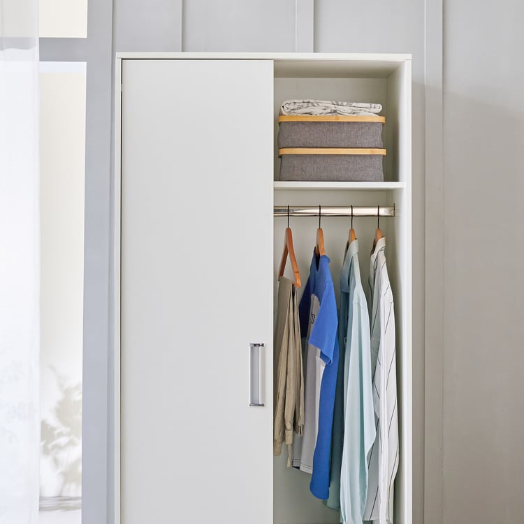 Helios Alton 2-Door Sliding Wardrobe - White