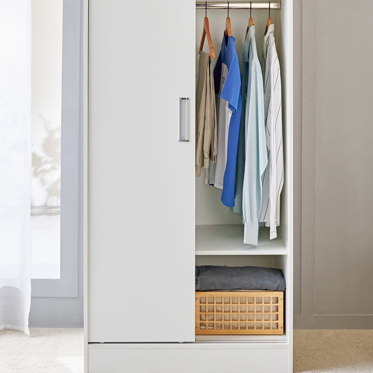 Helios Alton 2-Door Sliding Wardrobe - White