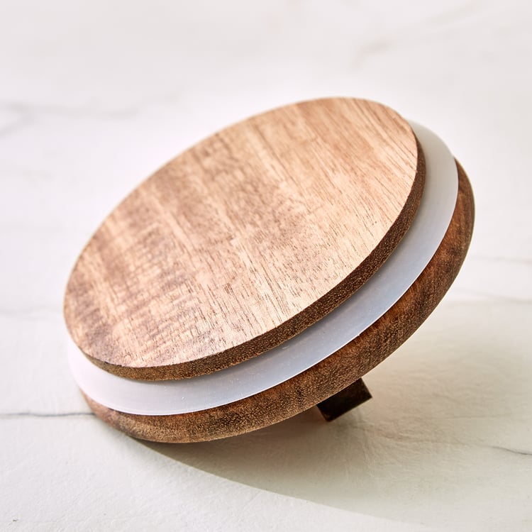 Chefs Pride Marcus Borosilicate Glass Jar with Acacia Wood Lid - 1.4L