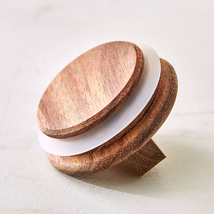 Chef's Pride Marcus Borosilicate Glass Jar with Acacia Wood Lid - 350ml
