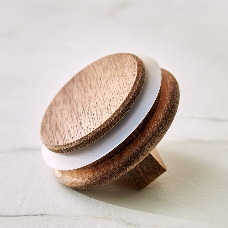 Chefs Pride Marcus Borosilicate Glass Jar with Acacia Wood Lid - 280ml